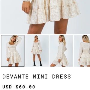 Princess polly devante mini dress. Size 4.